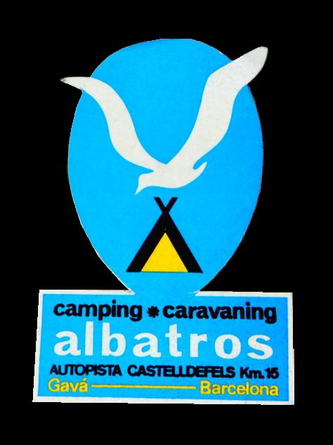 Pegatina promocional del camping Albatros de Gav&agrave; Mar